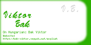 viktor bak business card